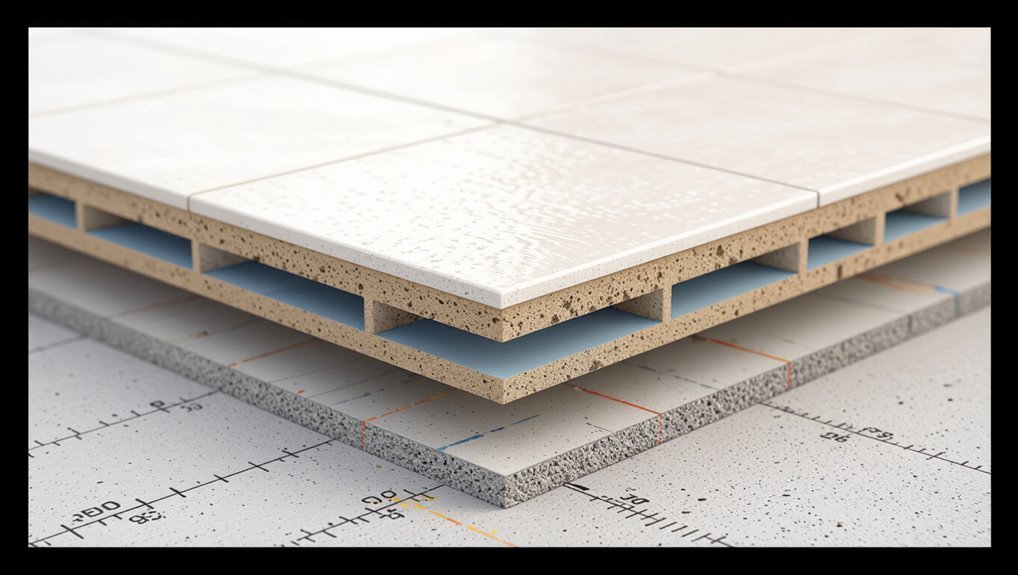 ceramic tile installation layers