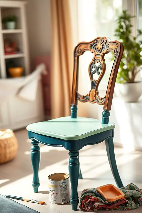 chair makeover with paint