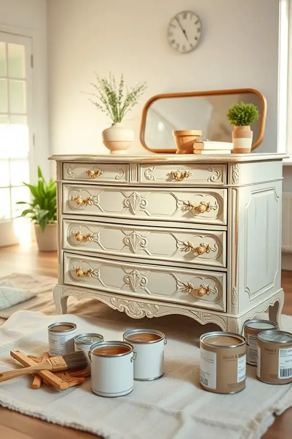 chalk paint antique transformation