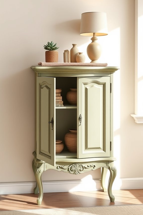 chalk paint cabinet transformation