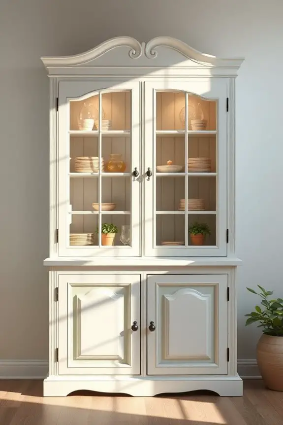 chalk paint hutch transformation
