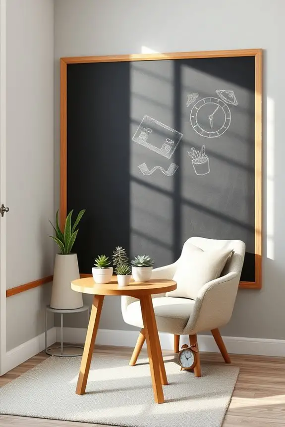 chalkboard and whiteboard creativity