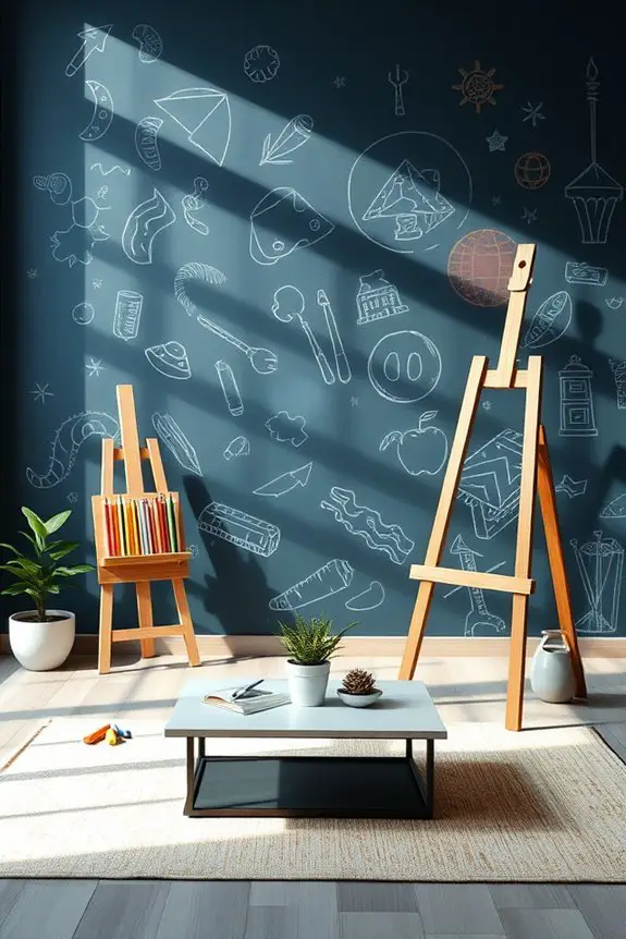 chalkboard art with colors