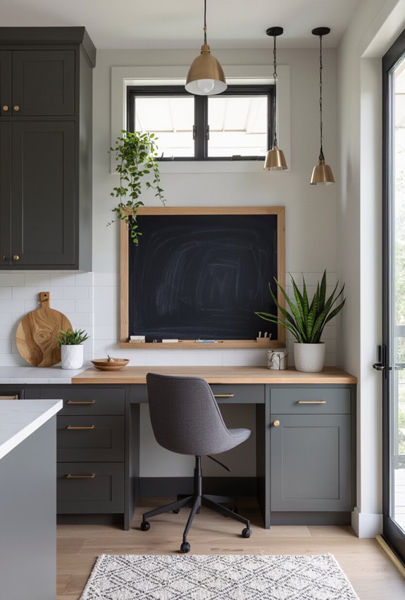 chalkboard command center wall
