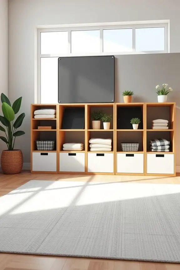 chalkboard cube storage solution