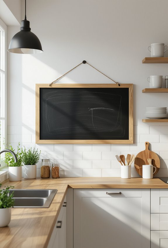 chalkboard menu and notes