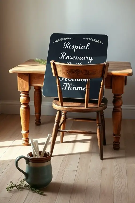 chalkboard menu board makeover