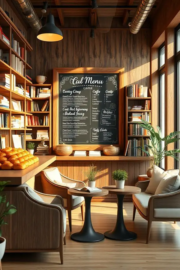 chalkboard menus enhance ambiance