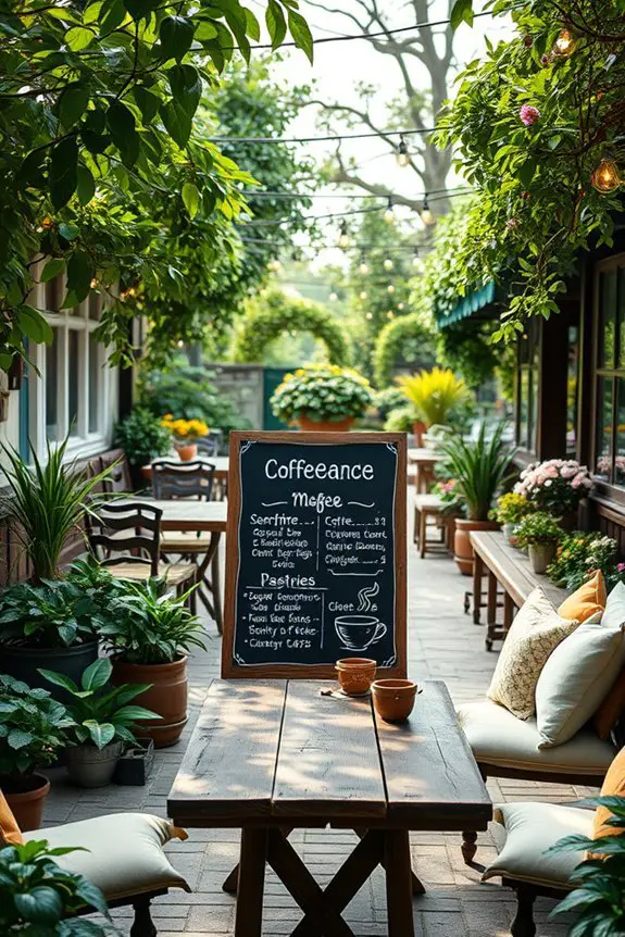 chalkboard menus enhance atmosphere
