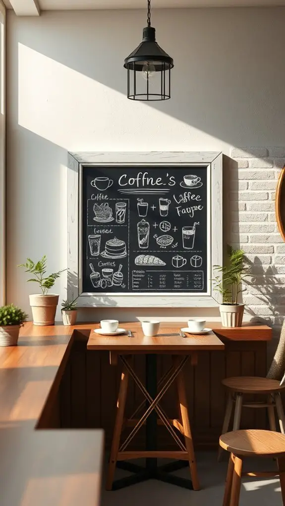 chalkboard menus enhance creativity