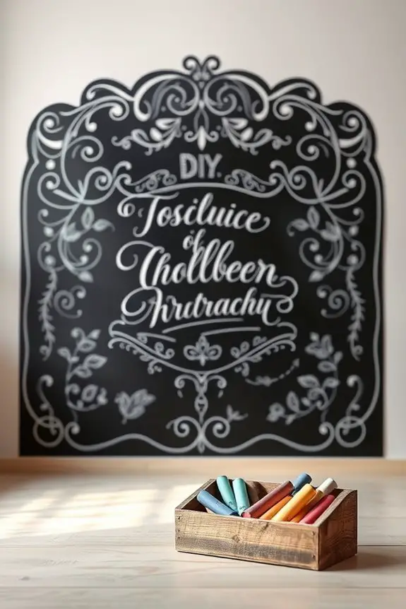 chalkboard wall art creation