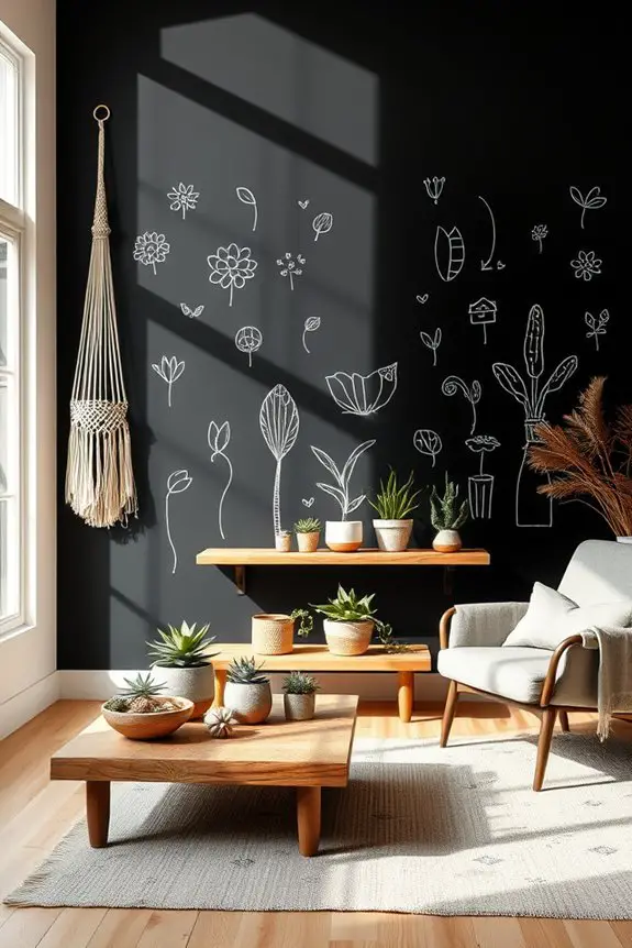 chalkboard wall creativity enhancement