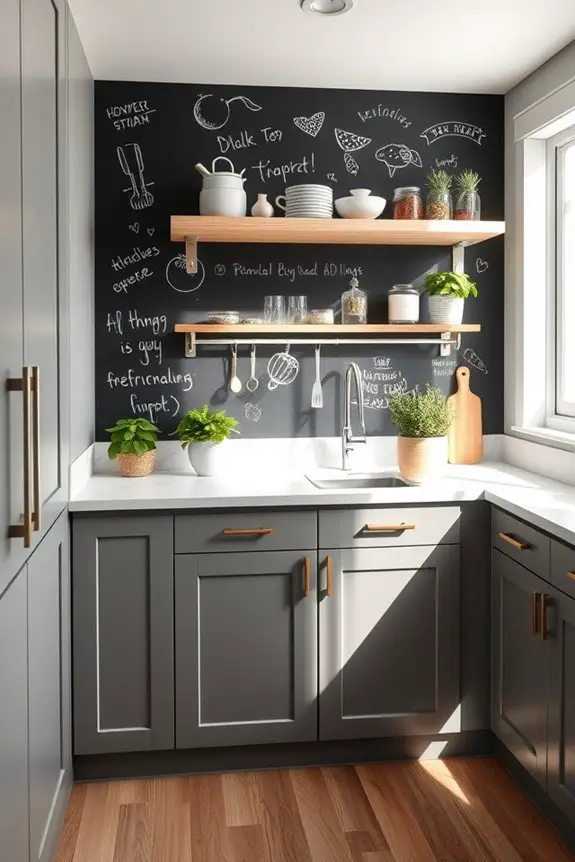 chalkboard wall for engagement