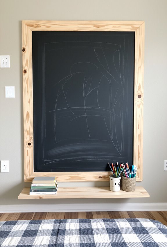 chalkboard wall for reminders