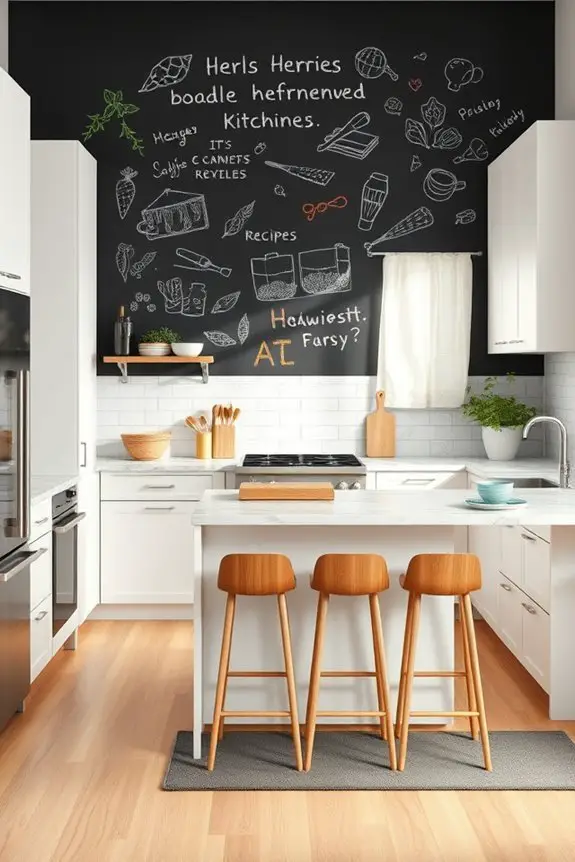 chalkboard wall kitchen upgrade