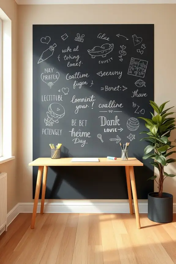 chalkboard wall personalized creativity
