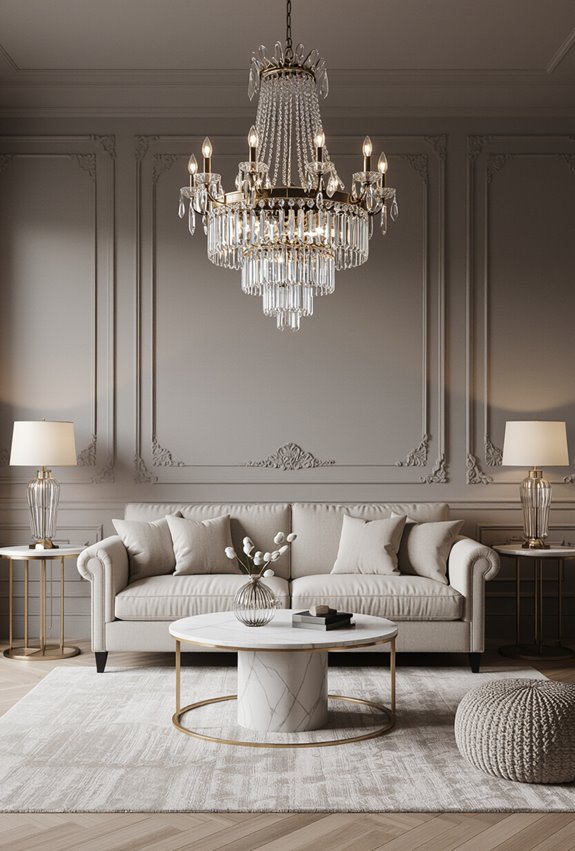 chandelier defines classical proportion