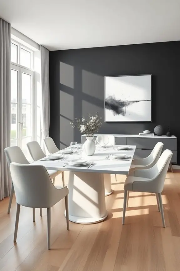 charcoal and white elegance