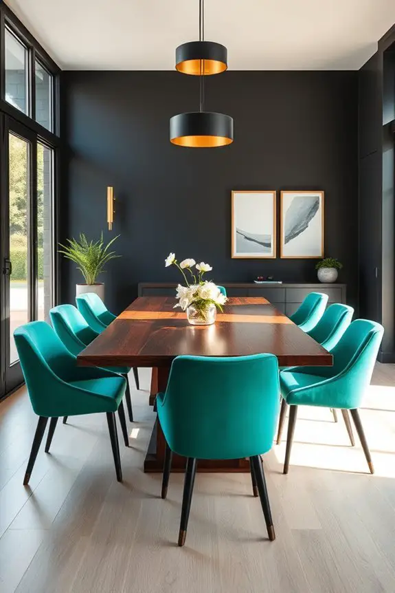 charcoal elegance with vibrancy