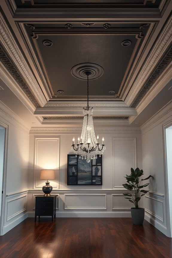 charcoal gray ceiling elegance