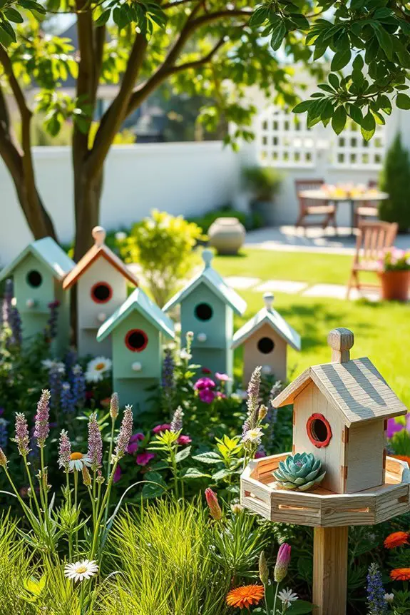 charming backyard birdhouses design