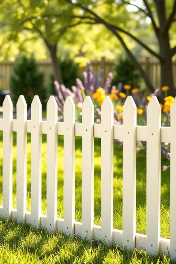charming backyard picket fences