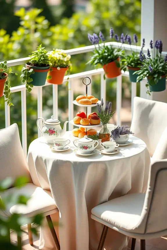 charming balcony tea retreat