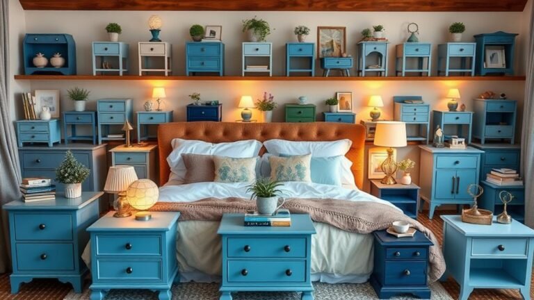 charming blue bedside table ideas