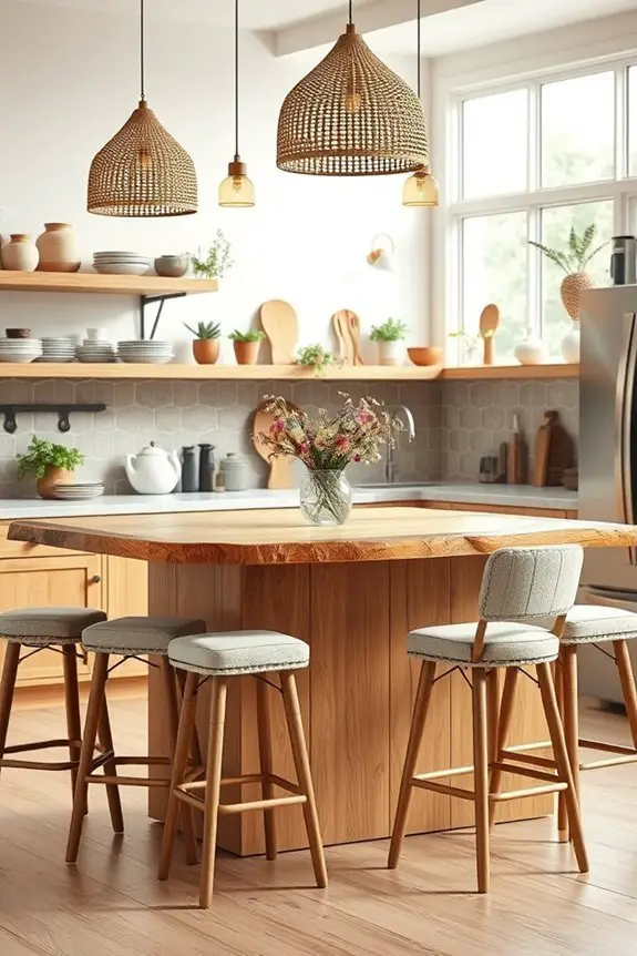 charming boho breakfast bar