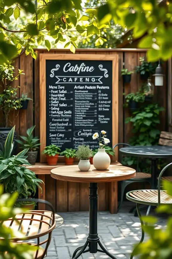 charming chalkboard menu display