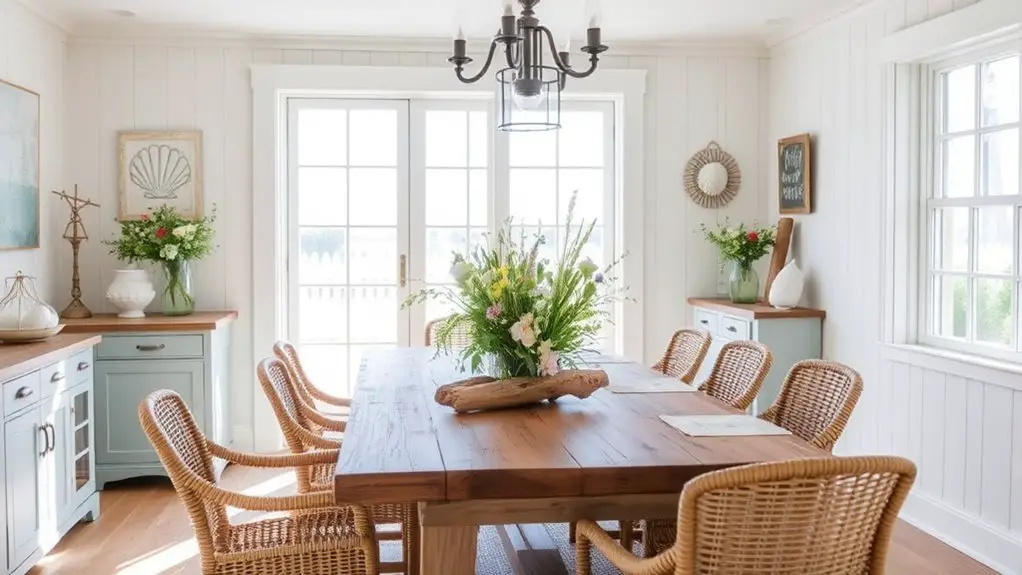 charming coastal farmhouse dining