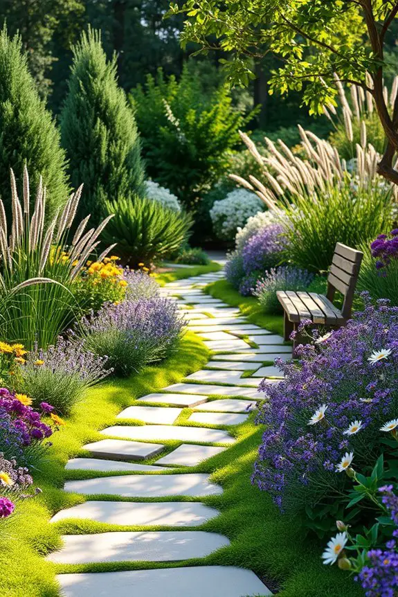 charming cobblestone garden paths