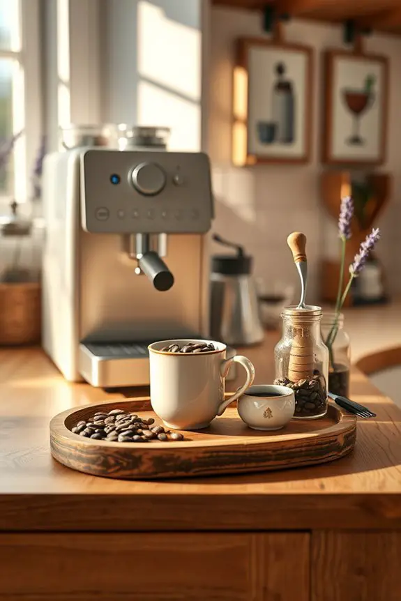 charming coffee station setup