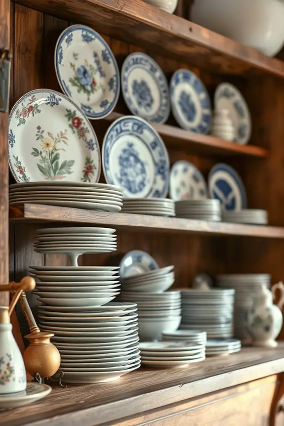 charming colonial plate displays