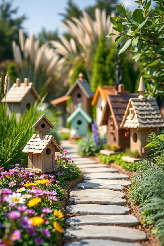 charming decorative backyard birdhouses