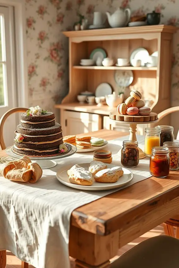 charming dessert centerpiece display