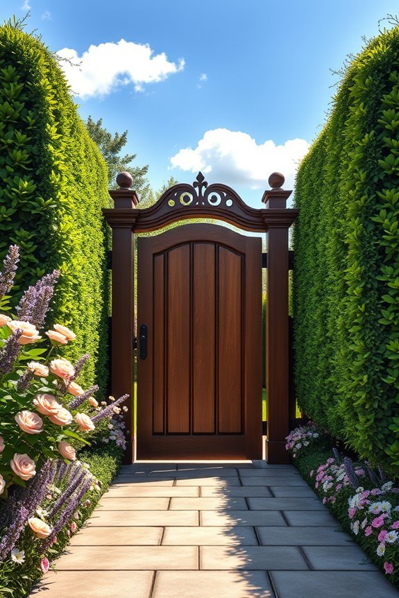 charming durable wooden gates