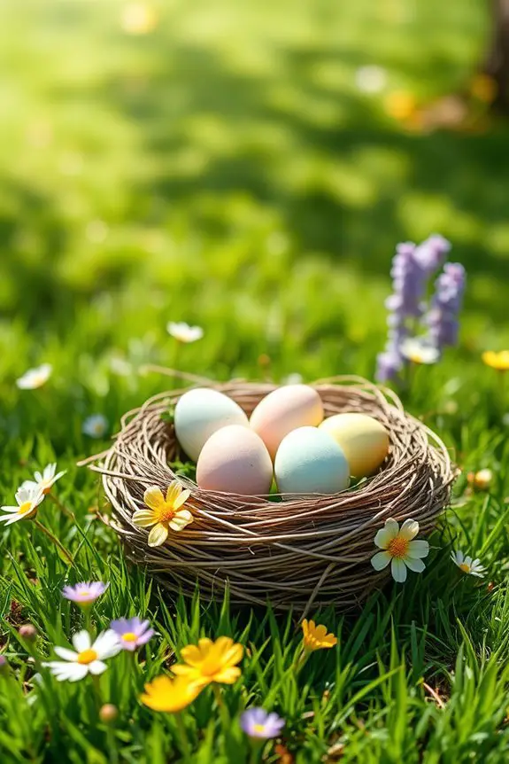 charming easter egg nest