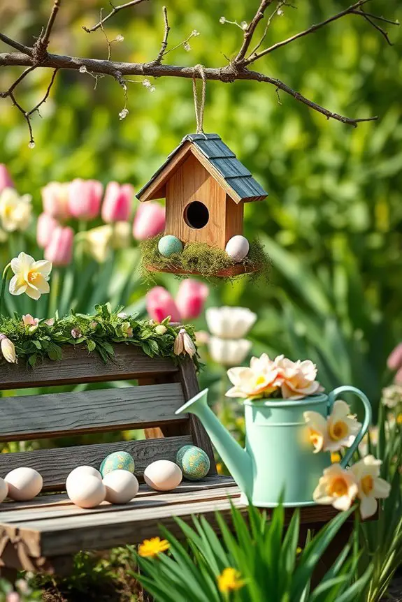 charming easter garden decor
