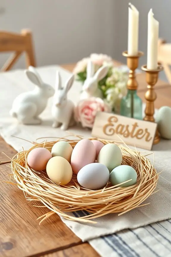 charming easter tabletop decor