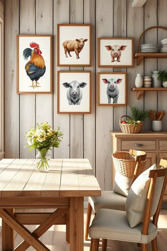 charming farm animal prints