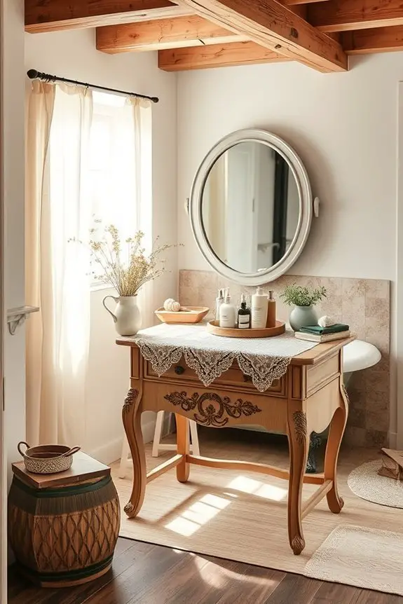 charming farmhouse makeup vanity