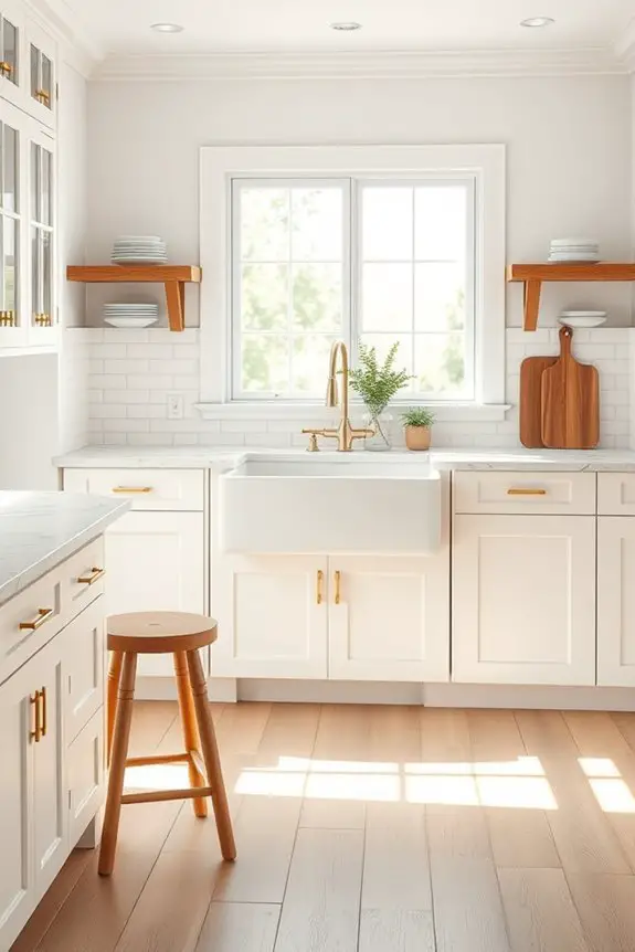charming farmhouse white kitchens
