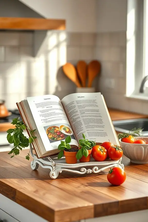 charming functional cookbook stand