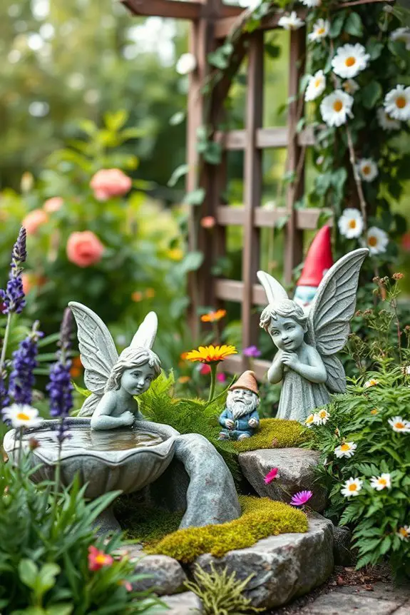charming garden statues enhance beauty