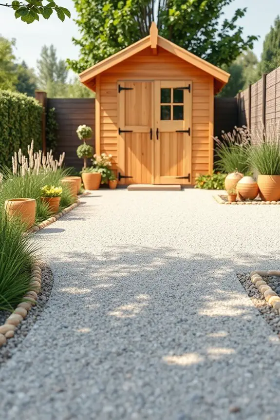 charming gravel garden pathway