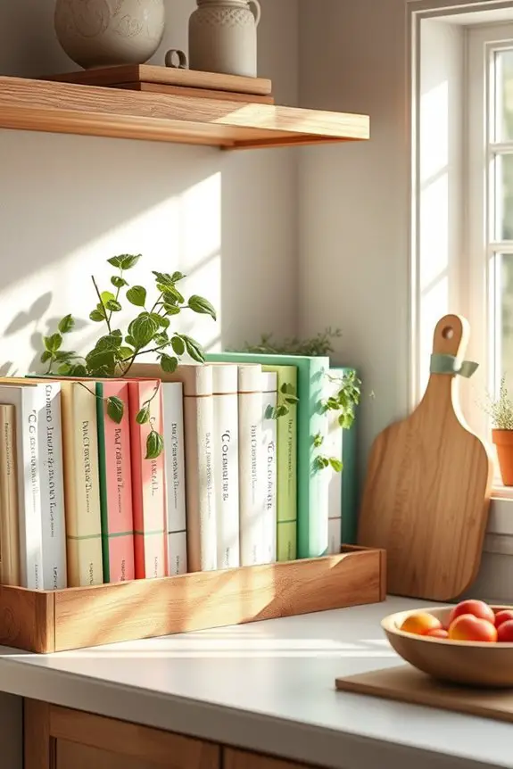 charming kitchen recipe display