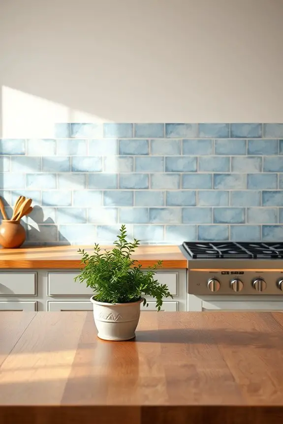 charming light blue tiles