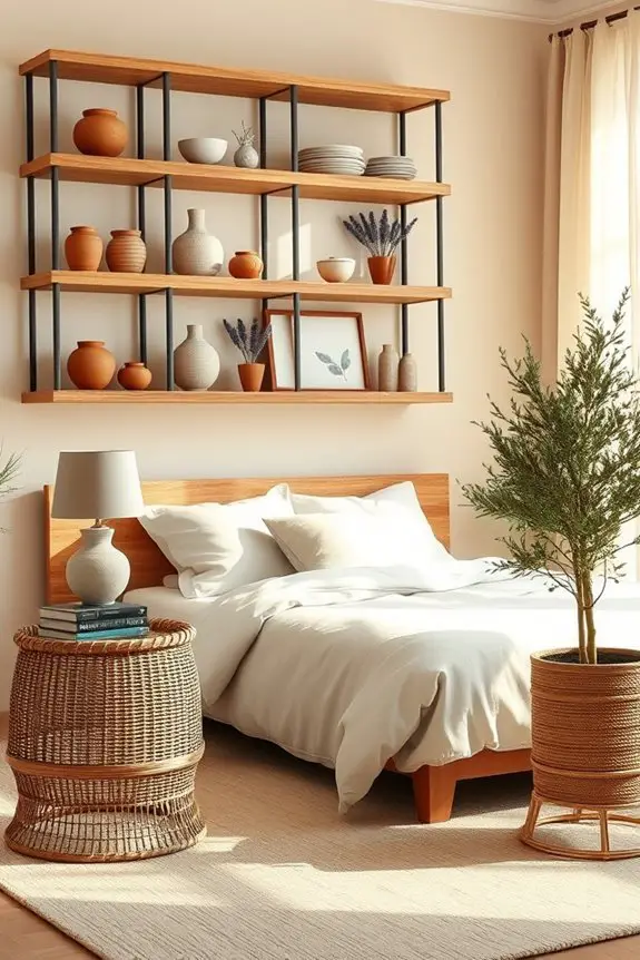charming mediterranean open shelving
