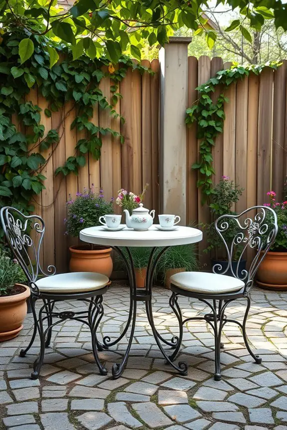 charming outdoor dining setup